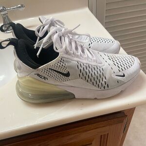Nike Air Max 270 White and Black Sneakers